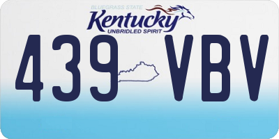 KY license plate 439VBV