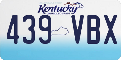 KY license plate 439VBX