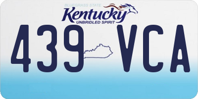 KY license plate 439VCA