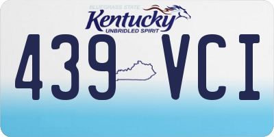 KY license plate 439VCI