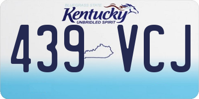 KY license plate 439VCJ
