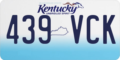 KY license plate 439VCK
