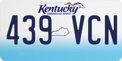 KY license plate 439VCN