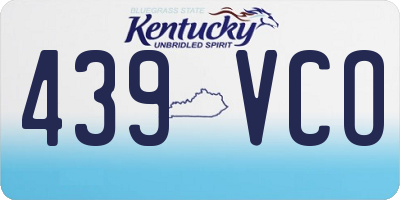 KY license plate 439VCO
