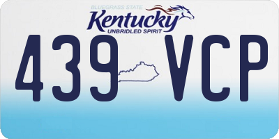 KY license plate 439VCP