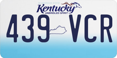 KY license plate 439VCR