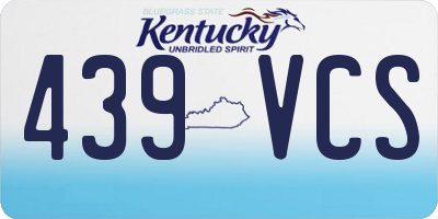 KY license plate 439VCS