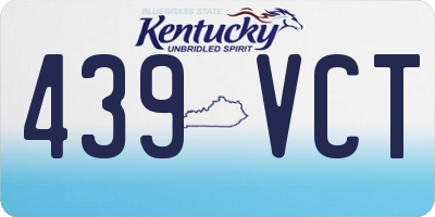 KY license plate 439VCT