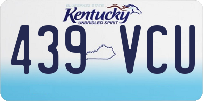 KY license plate 439VCU