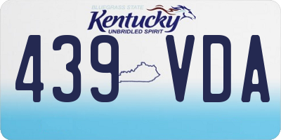 KY license plate 439VDA