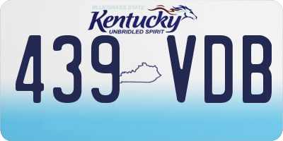 KY license plate 439VDB