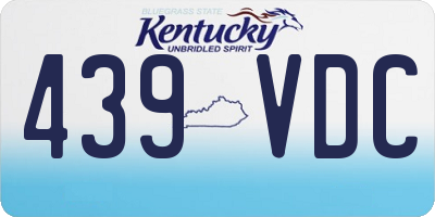 KY license plate 439VDC