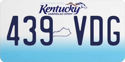 KY license plate 439VDG