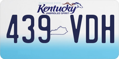 KY license plate 439VDH