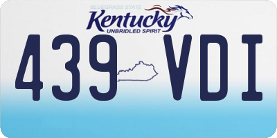 KY license plate 439VDI