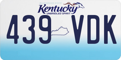 KY license plate 439VDK