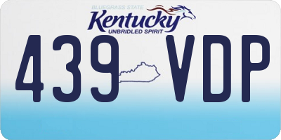 KY license plate 439VDP