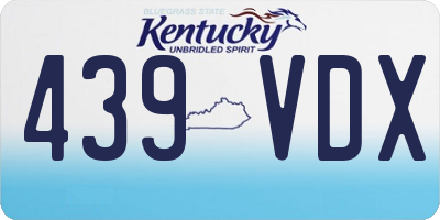 KY license plate 439VDX