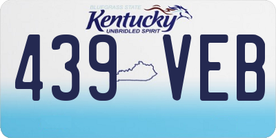 KY license plate 439VEB