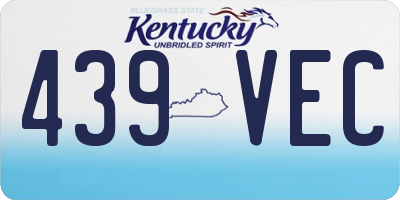 KY license plate 439VEC
