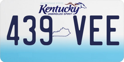 KY license plate 439VEE