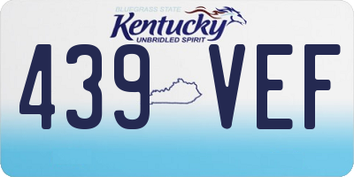 KY license plate 439VEF