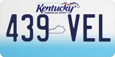 KY license plate 439VEL