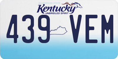 KY license plate 439VEM