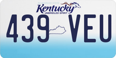 KY license plate 439VEU