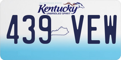 KY license plate 439VEW