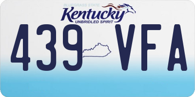 KY license plate 439VFA