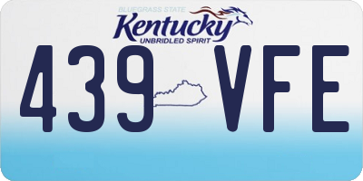 KY license plate 439VFE