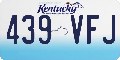 KY license plate 439VFJ