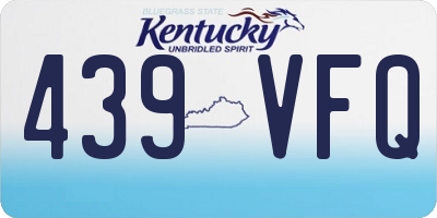 KY license plate 439VFQ