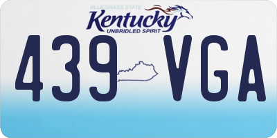 KY license plate 439VGA