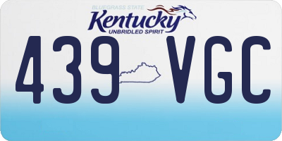 KY license plate 439VGC