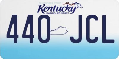 KY license plate 440JCL