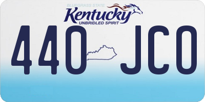 KY license plate 440JCO