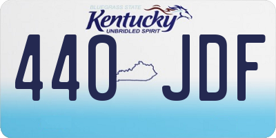 KY license plate 440JDF