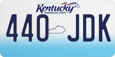 KY license plate 440JDK