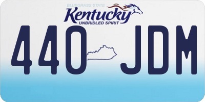 KY license plate 440JDM