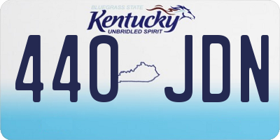 KY license plate 440JDN