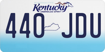 KY license plate 440JDU