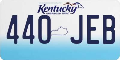 KY license plate 440JEB