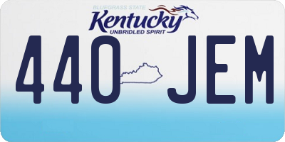 KY license plate 440JEM