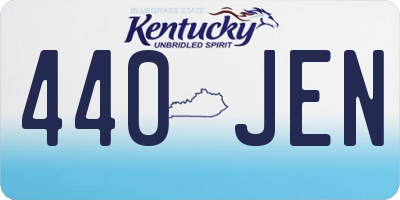 KY license plate 440JEN