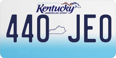 KY license plate 440JEO