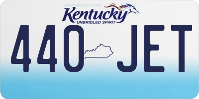 KY license plate 440JET