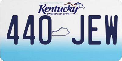 KY license plate 440JEW