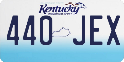 KY license plate 440JEX